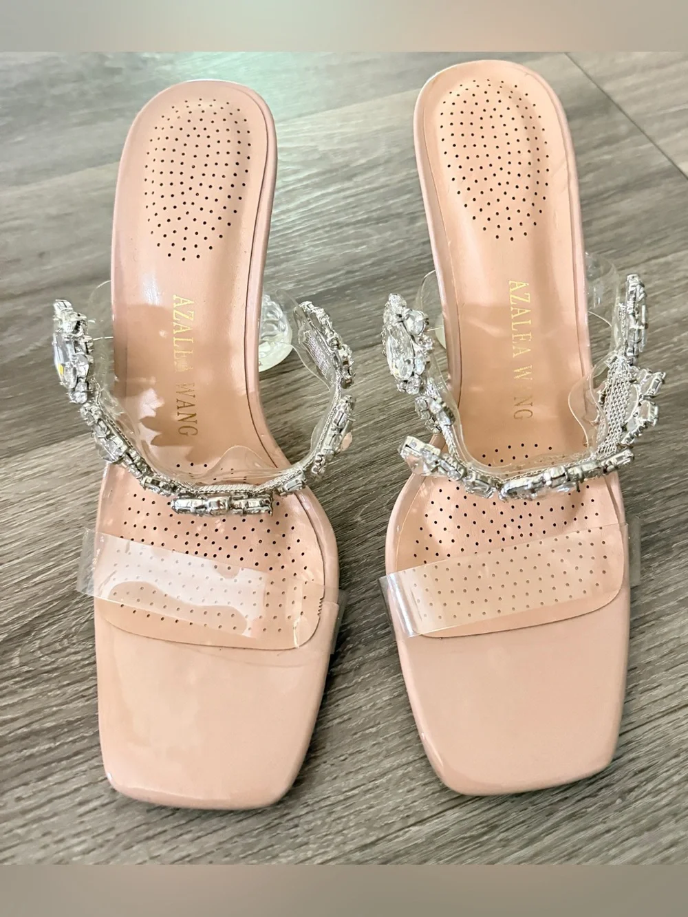 AZALEA WANG DONT BOTHER ME STILETTO SANDAL IN NUDE Size 8.5